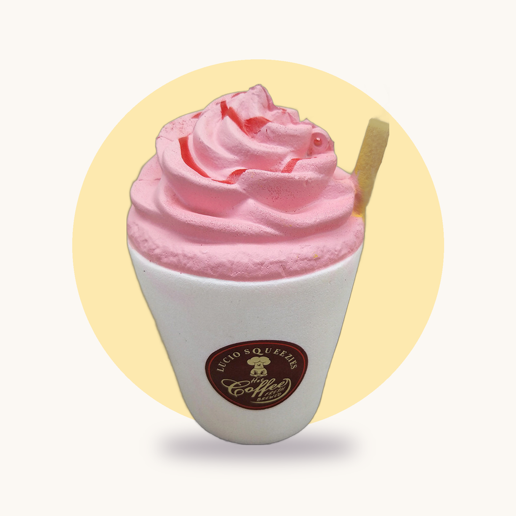 Slow-Rise Coffee Cup squishy toy – studio photo