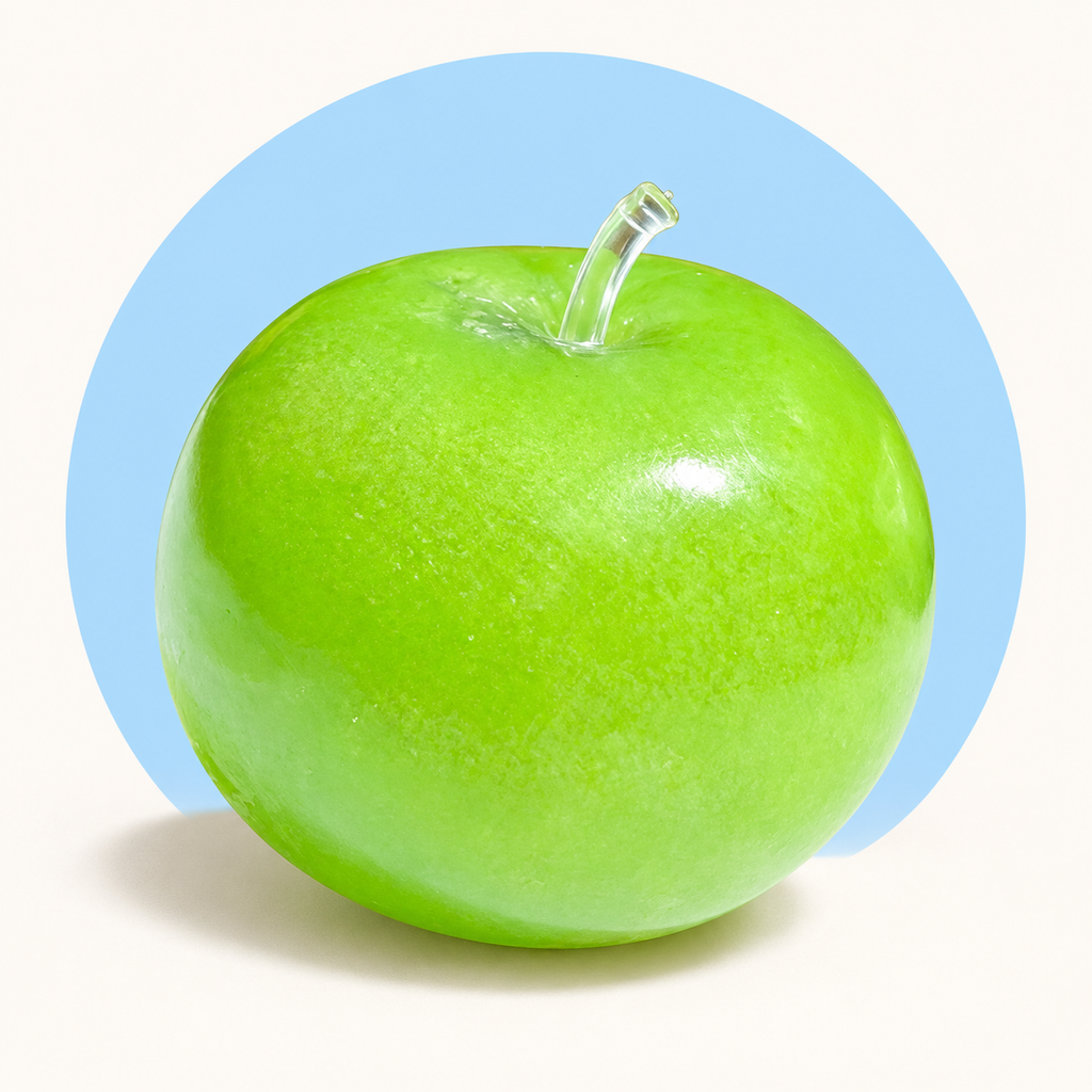 Green Apple Slushy squishy toy – studio photo